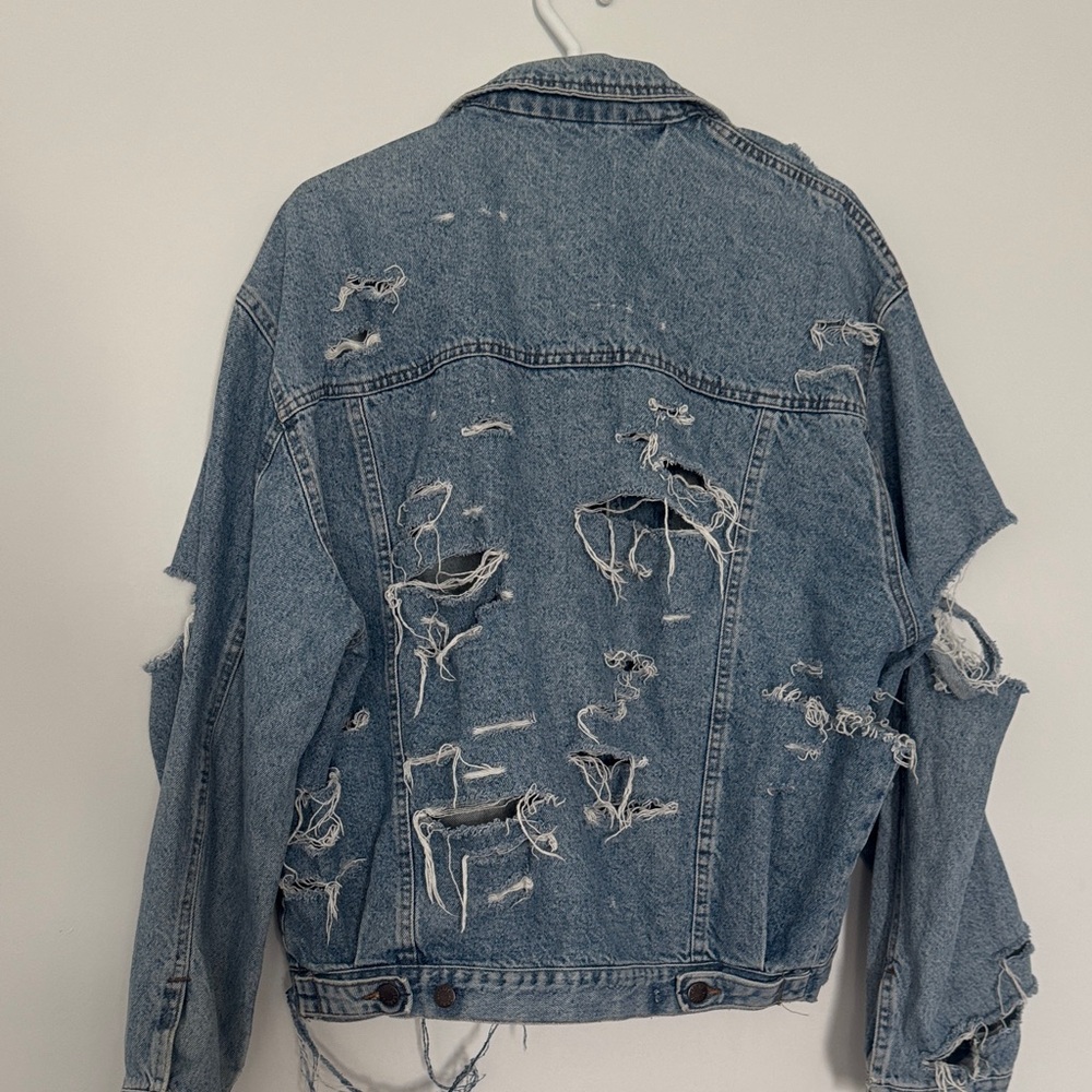Distressed Denim Jacket - Picture 5 of 7
